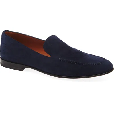 Dolce & Gabbana Logo-embellished Suede Loafers In Blue