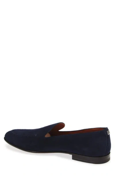 Dolce & Gabbana Logo-embellished Suede Loafers In Blue