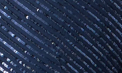 Akris Diagonal Sequined Georgette Gown In Blue