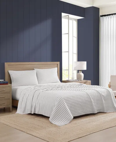 Tommy Hilfiger Printed 200-thread Count Cotton Percale 3-pc. Sheet Set, Twin In White