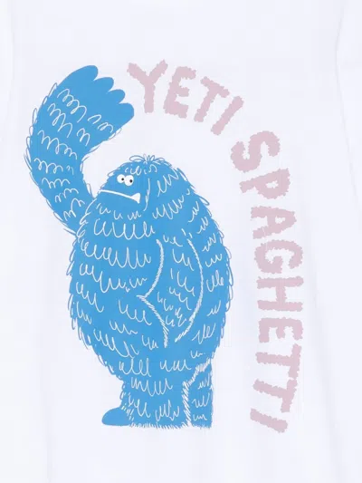 Stella Mccartney Yeti-print Cotton T-shirt In White