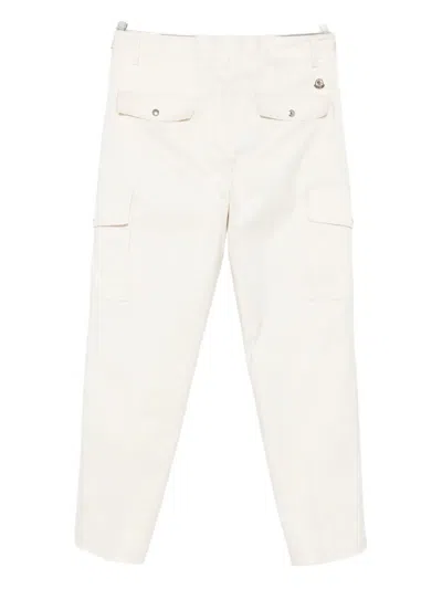 Moncler Cargo-pocket Regular Trousers In White