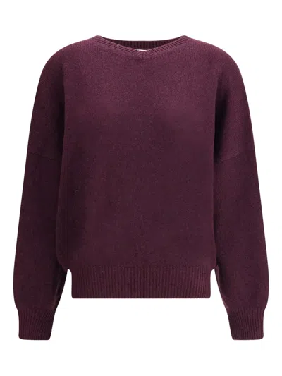 Khaite Nera Cashmere Knit Sweater In Burgundy