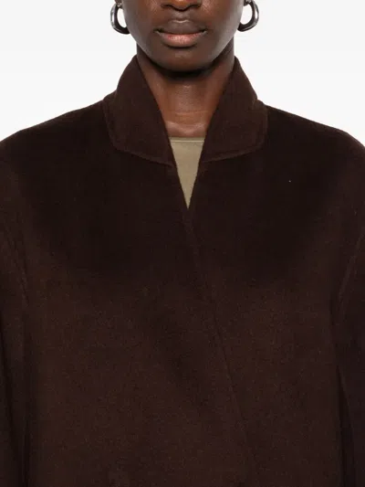 Ottod'ame Belted Coat In Brown