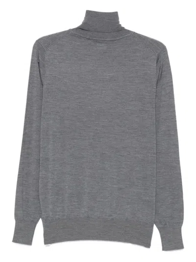 Aspesi Super-geelong Wool Turtleneck Jumper In Gray