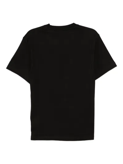 Lacoste Embroidered-logo Cotton T-shirt In Black