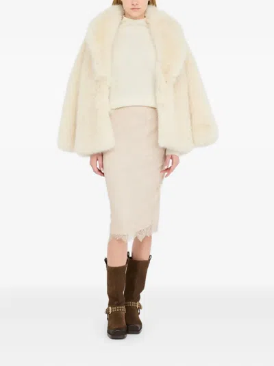 Liu •jo Liu Jo Off-white Pearl Embellished Puff Sweater In Neutral