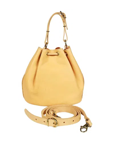 Il Bisonte Silvia Tassel Drawstring Bucket Bag In Yellow