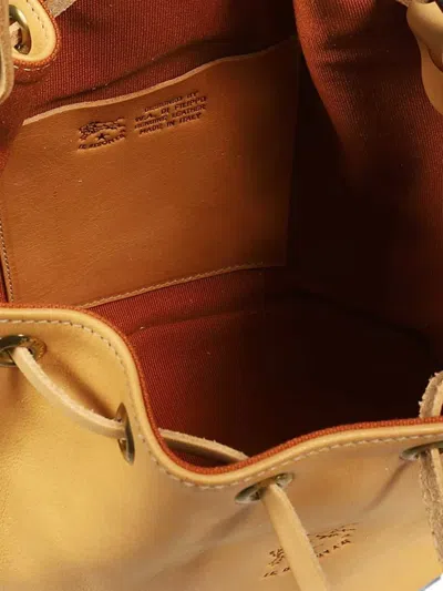 Il Bisonte Silvia Tassel Drawstring Bucket Bag In Yellow