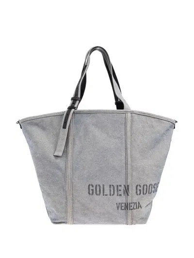 Golden Goose Soft Textured Grey Shoulder Bag With Versatile Carrying Options In Gray