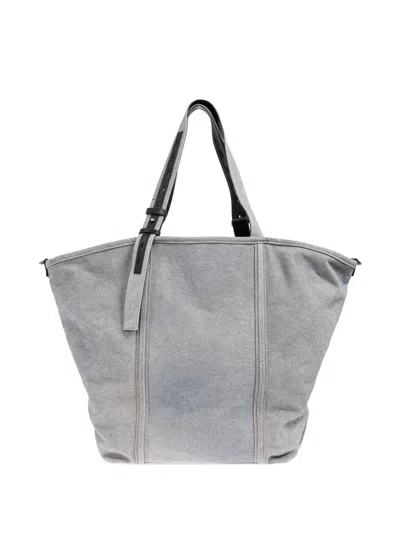 Golden Goose Soft Textured Grey Shoulder Bag With Versatile Carrying Options In Gray