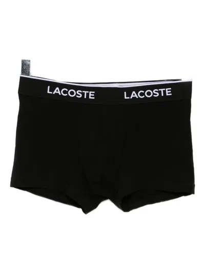 Lacoste 5-pack Stretch Cotton Trunks In Black