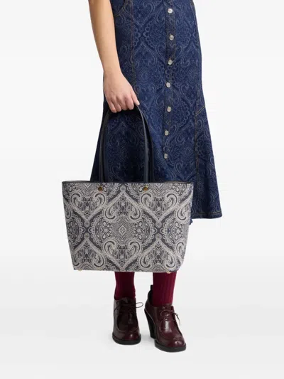 佩斯理印花开放式包口托特包