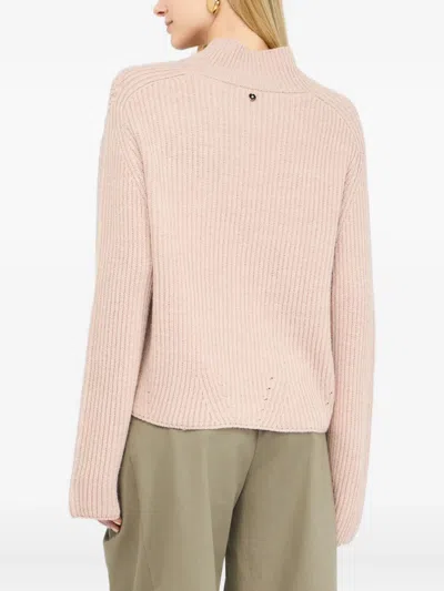 Liu •jo Ami Paris Mustard Wool Cardigan In Gold