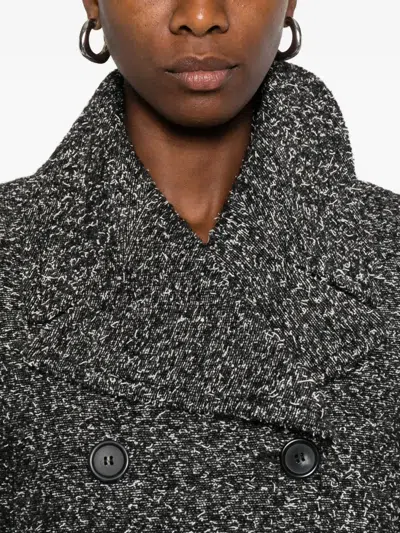 Sportmax Olaf Double Breast Wool Blend Short Coat In Gray