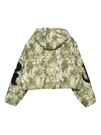 Kusikohc Graphic-print Padded Jacket In Green