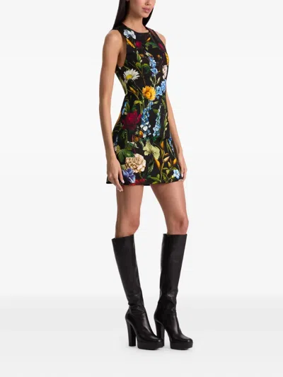 Alice And Olivia Wynell A-line Mini Dress Social Hour Black