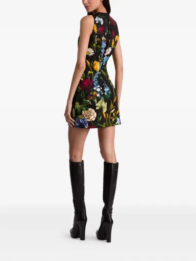 Alice And Olivia Wynell A-line Mini Dress Social Hour Black
