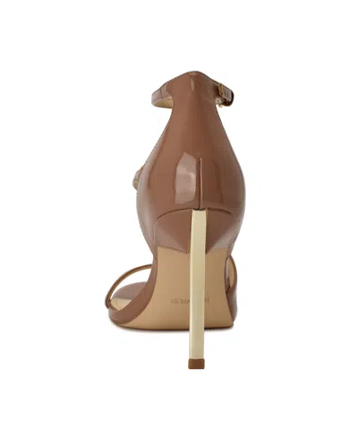 Nine West Women's Shimmy Asymmetrical High Stiletto Sandals In Neutral
