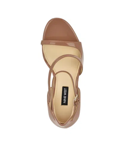 Nine West Women's Shimmy Asymmetrical High Stiletto Sandals In Neutral