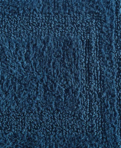 Eddie Bauer Logan Cotton Tufted Bath Runner Rug, 22" X 60" In Blue
