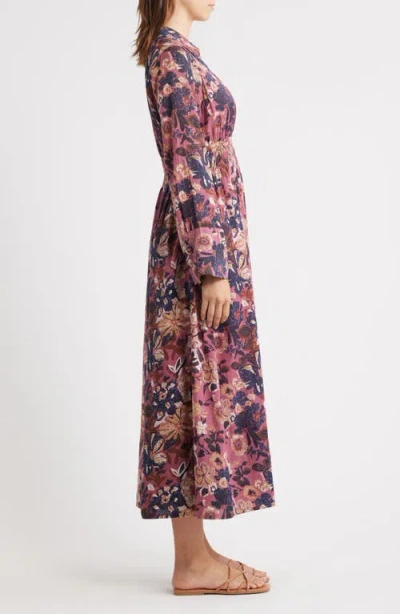 Cleobella Tharini Midi Dress In Bergamo Print In Burgundy