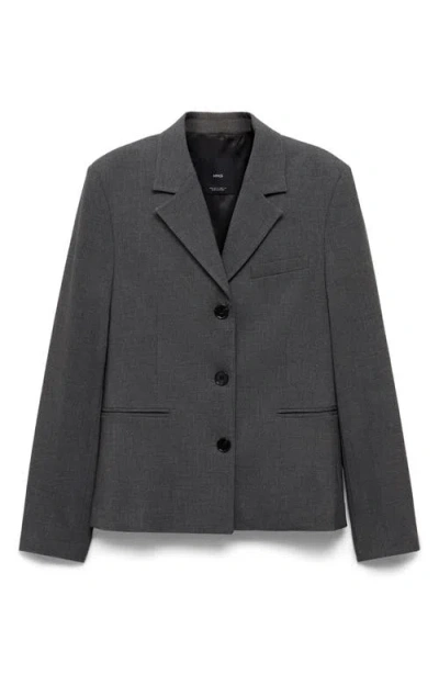 Mango Suit Blazer In Black