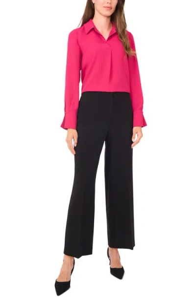 Halogenr Halogen(r) Split Cuff Button-up Top In Red