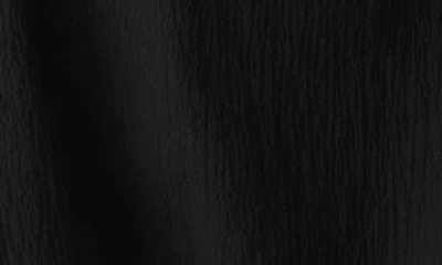 Eileen Fisher Crinkled Stretch Organic Cotton Midi Skirt In Black