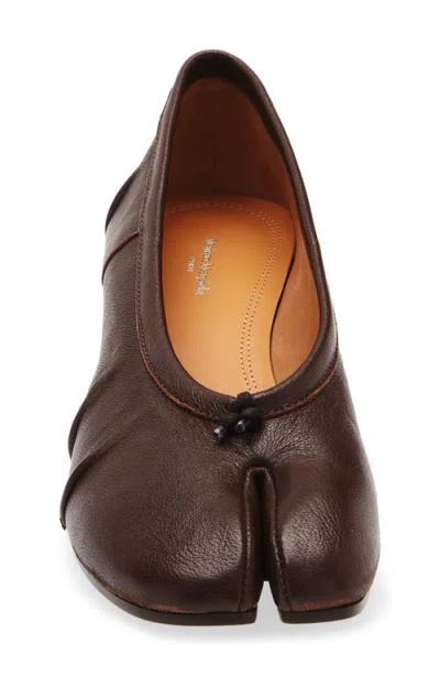 Maison Margiela Tabi Ballet Flats In Viola Suede In Animal Print