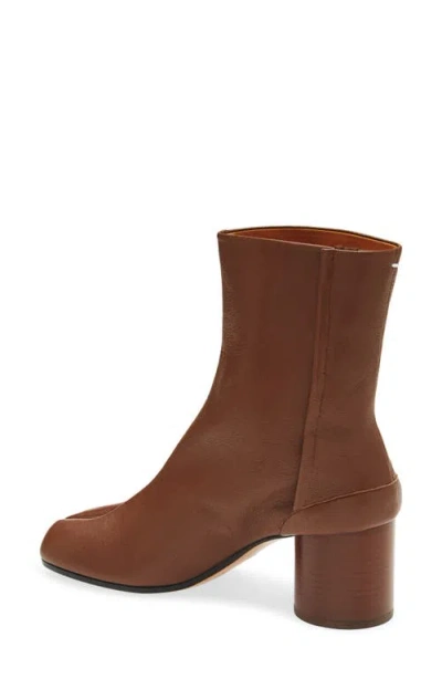 Maison Margiela Tabi 60 Nappa Leather Ankle Boots In Brown