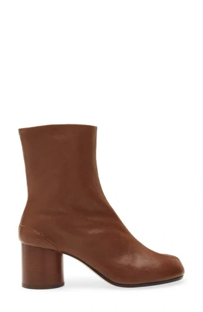 Maison Margiela Tabi 60 Nappa Leather Ankle Boots In Brown