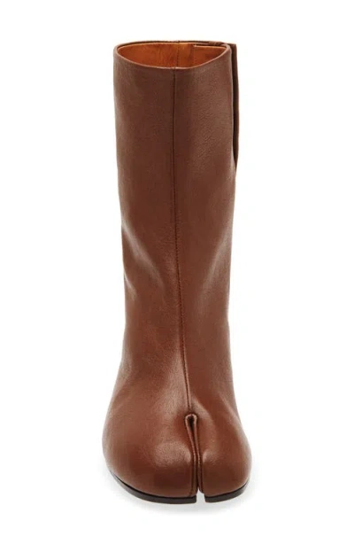 Maison Margiela Tabi 60 Nappa Leather Ankle Boots In Brown