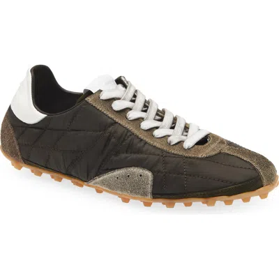 Maison Margiela Womens Khaki Sprinters Leather And Suede-trimmed Nylon Trainers Eur 37 / 4 Uk In Multi