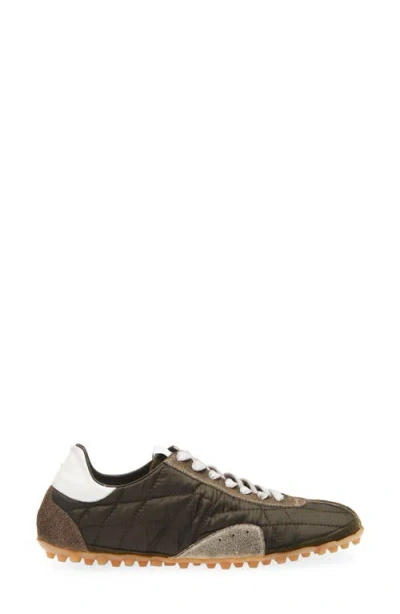 Maison Margiela Womens Khaki Sprinters Leather And Suede-trimmed Nylon Trainers Eur 37 / 4 Uk In Multi