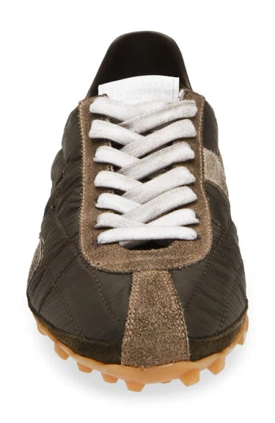 Maison Margiela Womens Khaki Sprinters Leather And Suede-trimmed Nylon Trainers Eur 37 / 4 Uk In Multi