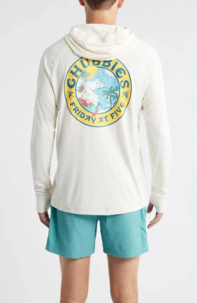 Chubbies The Seal Of Approval Performance Hoodie In White