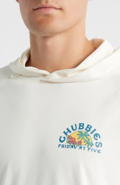 Chubbies The Seal Of Approval Performance Hoodie In White