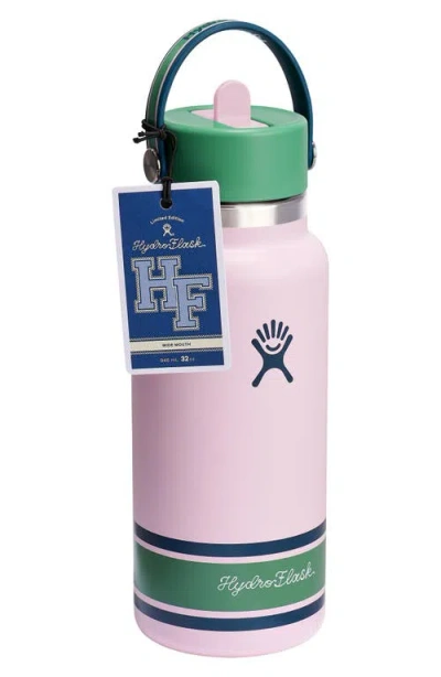 Hydro Flask 32-ounce Wide Mouth Flex Straw Cap Water Bottle In Pink