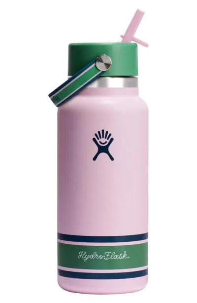 Hydro Flask 32-ounce Wide Mouth Flex Straw Cap Water Bottle In Pink