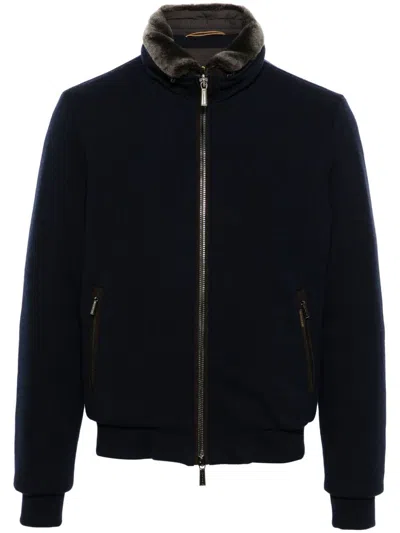 Moorer Bellati-mrw Wool Jacket In Blue