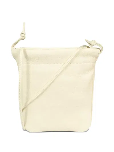 Il Bisonte Drawstring Leather Bucket Bag In Neutral