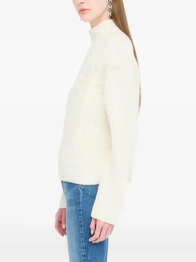 Liu •jo Liu Jo Ribbed Knit High Neck In White
