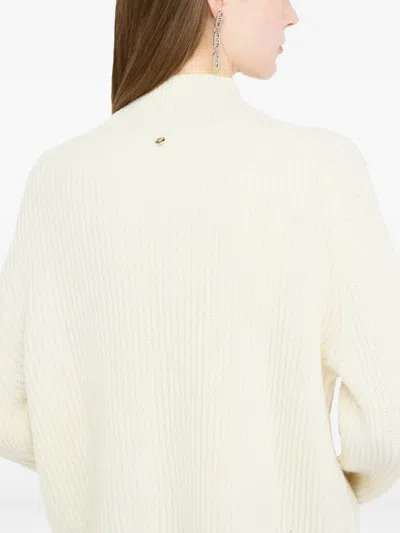 Liu •jo Liu Jo Ribbed Knit High Neck In White