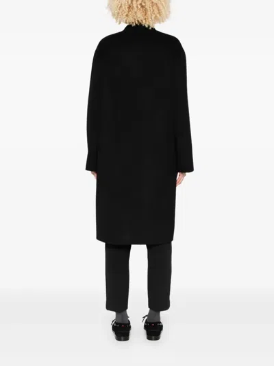 Ottod'ame Belted Wrap Coat In Black