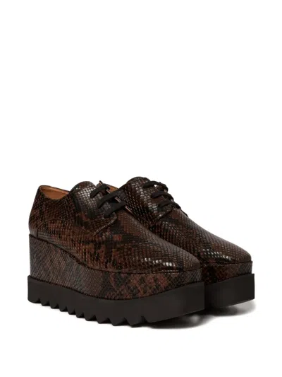 Stella Mccartney Sneakelyse Sneakers In Python Print Polyuretan In Brown