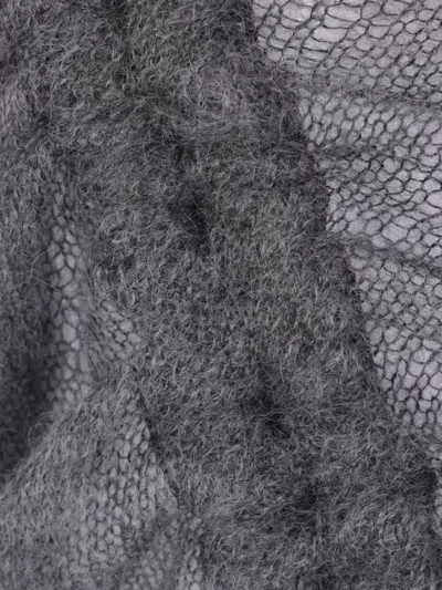 Ann Demeulemeester Zinaida Drawstring Sweater In Gray