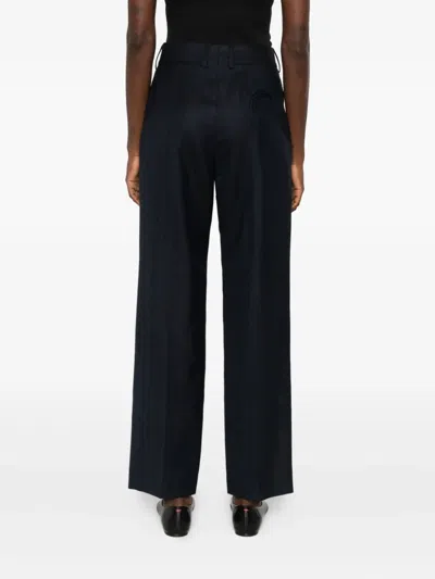 Blazé Milano Casual Trousers With Belt Loops In Blue