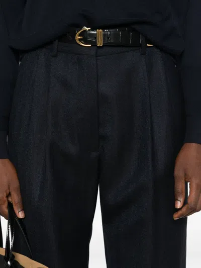 Blazé Milano Casual Trousers With Belt Loops In Blue