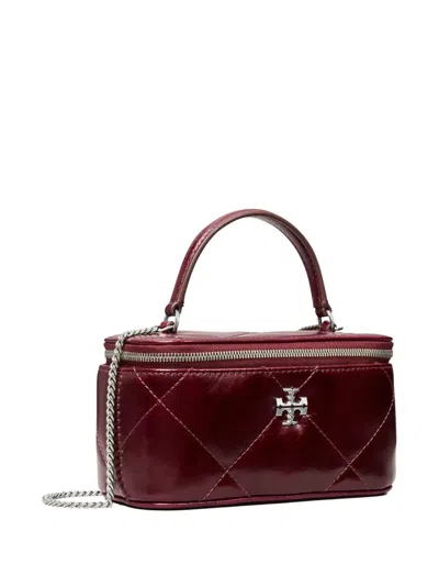Tory Burch Kira Daimond Disdressed Vanity Case In Red